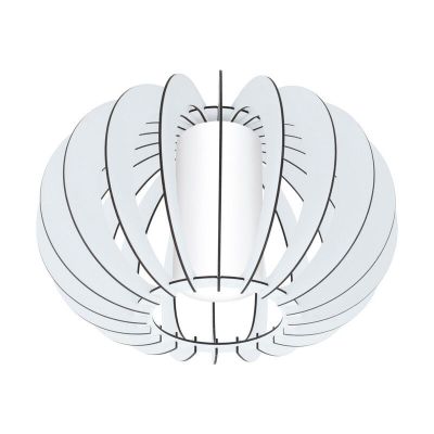 Drewniana rustykalna lampa sufitowa biała, Kiran