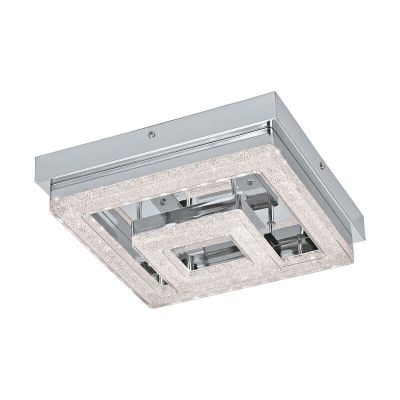 Plastikowa nowoczesna lampa sufitowa chromowana, Arjo, 12W, 3000K LED