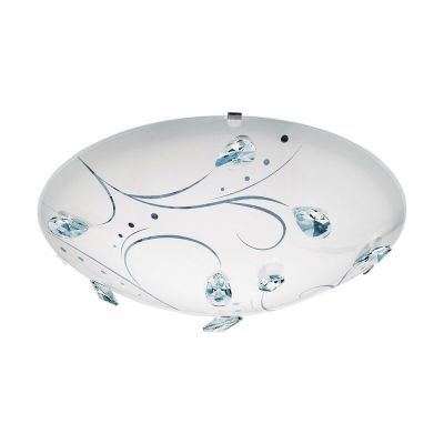 Szklana lampa sufitowa biała, Arsalan, 16W, 4000K LED