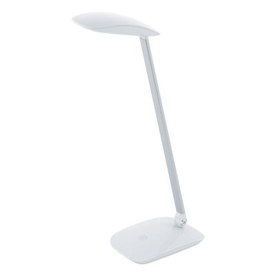Plastikowa nowoczesna lampa biurkowa biała, Arslan, 5W, 4000K LED, z dotykowy ściemniacz