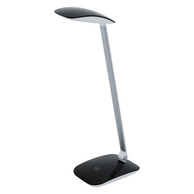 Plastikowa nowoczesna lampa biurkowa czarna, Arslan, 5W, 4000K LED, z dotykowy ściemniacz