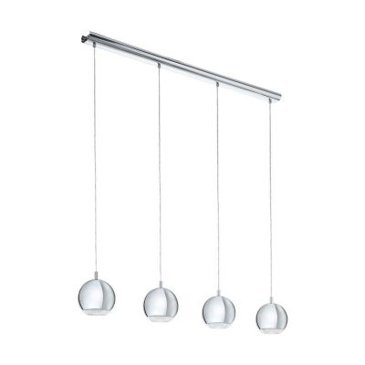 Plastikowa design lampa wisząca chromowana, Ayse