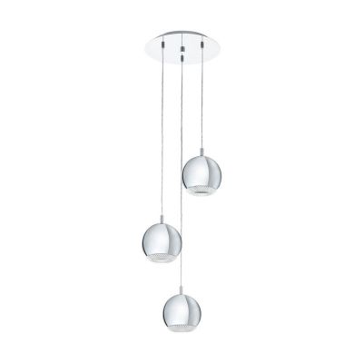 Plastikowa design lampa wisząca chromowana, Ayse