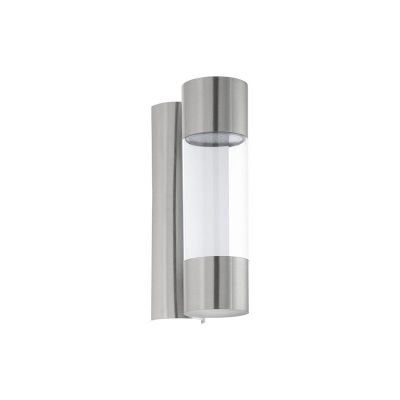 Plastikowa lampa zewnętrzna srebrna, Bashir, 4W, 3000K LED, IP44