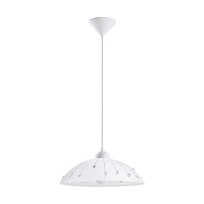 Szklana lampa wisząca biała, Kaj