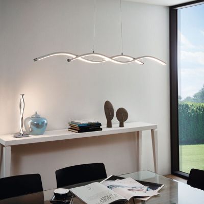 Aluminiowa nowoczesna lampa wisząca chromowana, Arantxa, 9W, 3000K LED