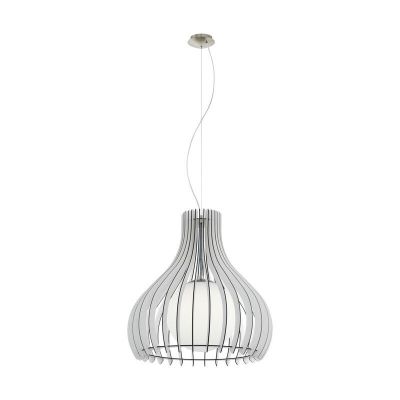 Drewniana lampa wisząca biała, Betsy