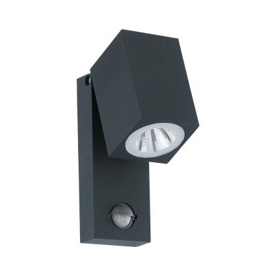 Aluminiowy kinkiet zewnętrzny z czujnikiem ruchu antracytowy, Davey, IP44