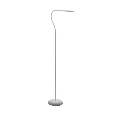 Plastikowa nowoczesna lampa stojąca biała, Brennan, 5W, 4000K LED, z dotykowy ściemniacz