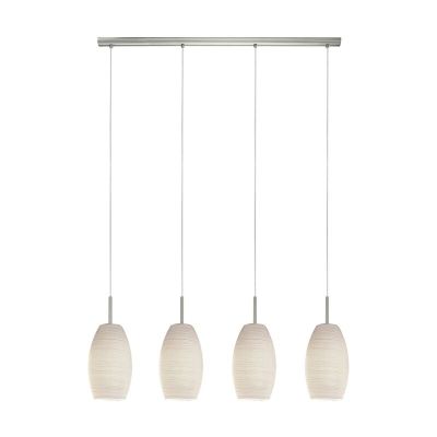 Szklana design lampa wisząca biała, Angelino