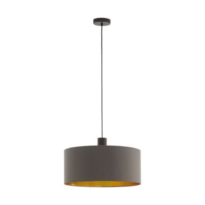 Tkanina nowoczesna lampa wisząca brązowa, Mies