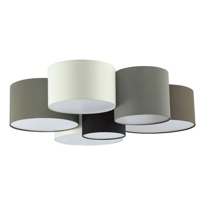 Metalowa nowoczesna lampa sufitowa szara, Regina