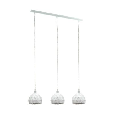 Stalowa nowoczesna lampa wisząca biała, Silva