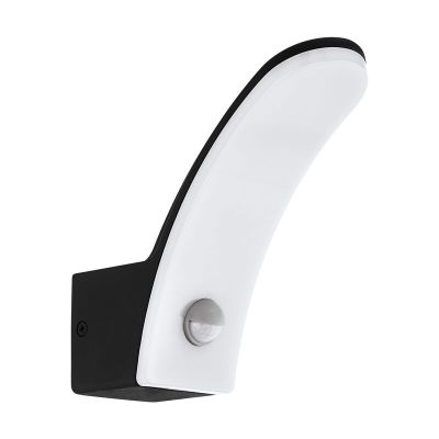 Aluminiowy nowoczesny kinkiet zewnętrzny z czujnikiem ruchu czarny, Oskar, 11W, 3000K LED, IP44