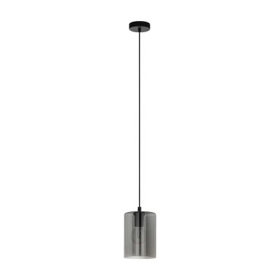 Szklana design lampa wisząca szara, Lucian