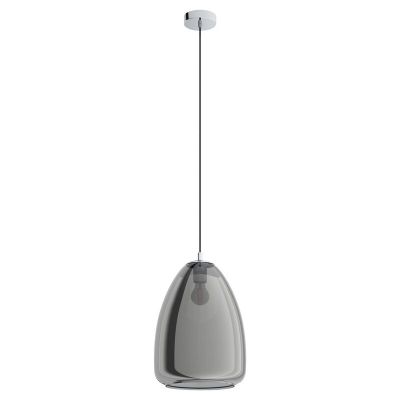 Szklana design lampa wisząca chromowana, Fredericus