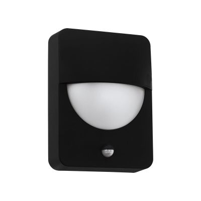 Aluminiowy nowoczesny kinkiet zewnętrzny z czujnikiem ruchu czarny, Kilian, IP44