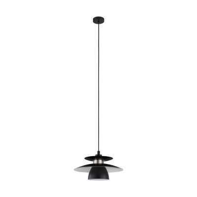 Stalowa design lampa wisząca czarna, Lariana
