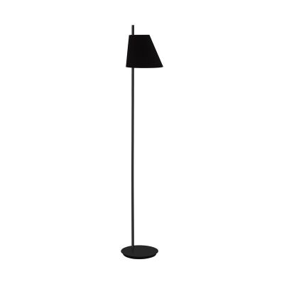 Stalowa nowoczesna lampa stojąca czarna, Milicia, z przełącznik