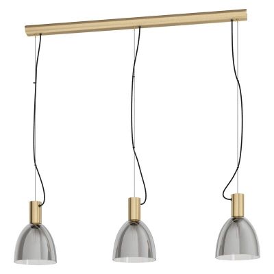 Szklana nowoczesna lampa wisząca brązowa, Driek