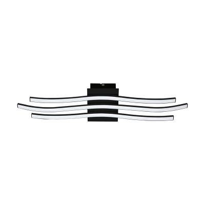 Aluminiowy nowoczesny plafon sufitowy czarny, Therese, 21W, 3000K LED