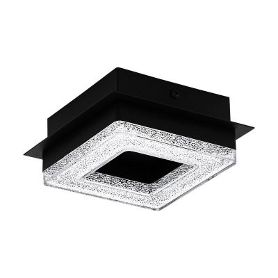 Stalowy design plafon sufitowy czarny, Arjo, 4W, 3000K LED