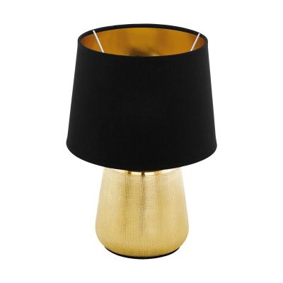Ceramiczna lampa stołowa złota, Elvin, z przełącznik