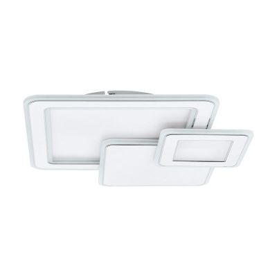 Stalowy nowoczesny plafon sufitowy chromowany, Everdina, 12W, regulowany kolor LED