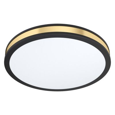 Stalowy nowoczesny plafon sufitowy czarny, Rivano, 24W, 3000K LED