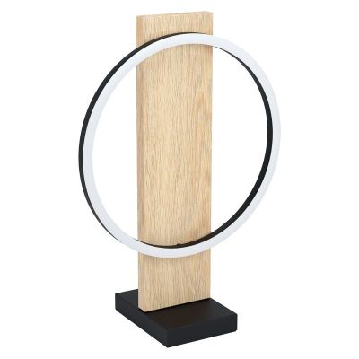 Drewniana lampa stołowa brązowa, Annebel, 12W, 3000K LED, z przełącznik