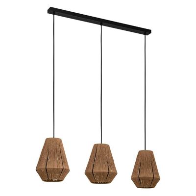 Rattanowa lampa wisząca brązowa, Wilbert