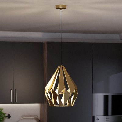 Aluminiowa industrialna lampa wisząca złota, Acri