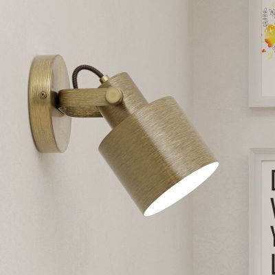 Aluminiowy industrialny reflektor ścienny złoty, Kwinten