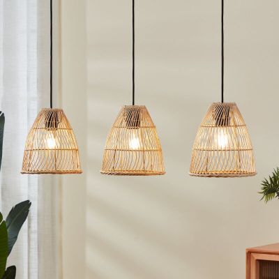 Drewniana lampa wisząca brązowa, Wilfried