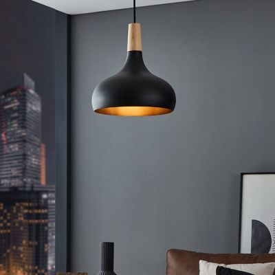 Aluminiowa lampa wisząca czarna, Tjebbe
