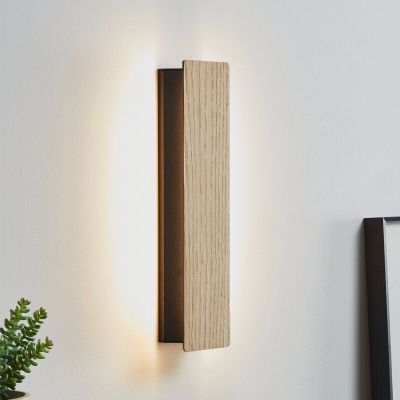 Drewniany kinkiet czarny, Zion, 12W, 3000K LED
