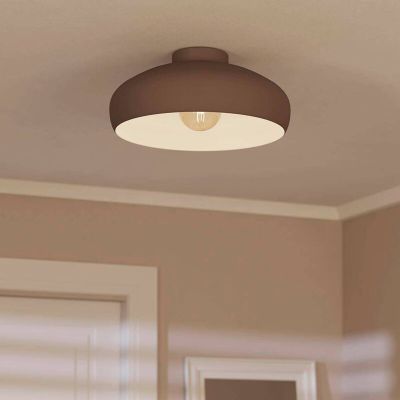 Aluminiowa rustykalna lampa sufitowa brązowa, Egine