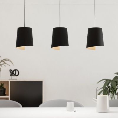 Aluminiowa rustykalna lampa wisząca czarna, Vincenzo