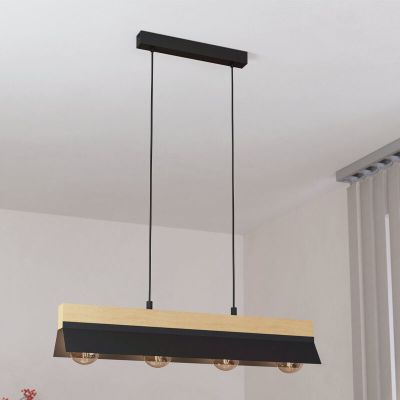 Aluminiowa industrialna lampa wisząca czarna, Kyla