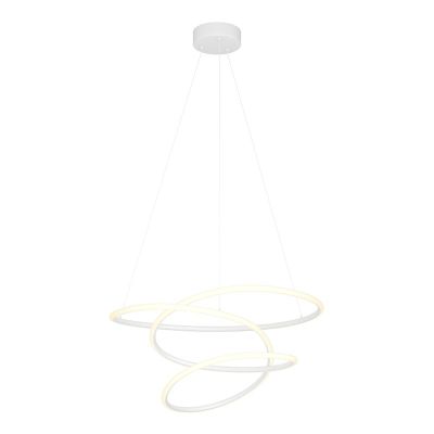 Aluminiowa design lampa wisząca biała, Racale, 24W, white switch LED