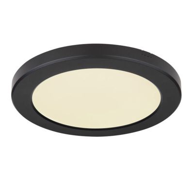 Plastikowy plafon sufitowy czarny, Cage, 18W, regulowany kolor LED