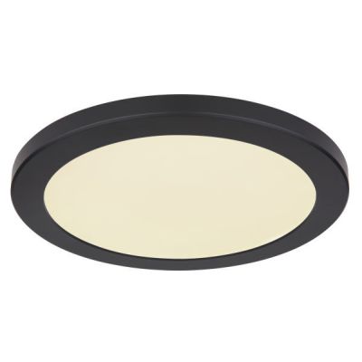 Plastikowy plafon sufitowy czarny, Cage, 24W, regulowany kolor LED