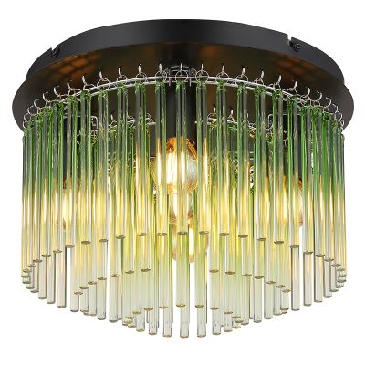 Szklana design lampa sufitowa zielona, Genelva