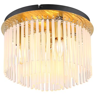 Szklana design lampa sufitowa biała, Genelva