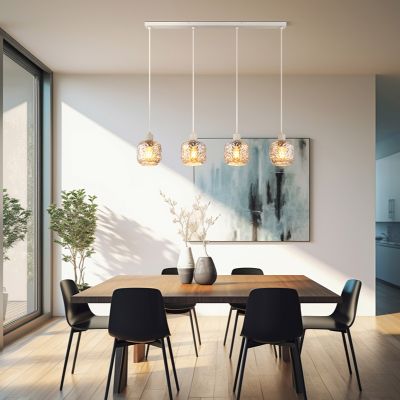 Metalowa design lampa wisząca beżowa, Aggar