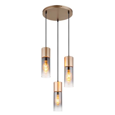 Metalowa design lampa wisząca nad stół do jadalni brązowa, Xena