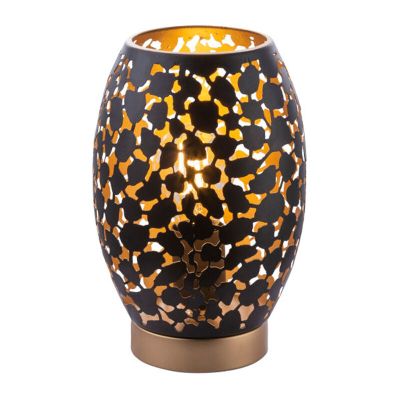 Metalowa nowoczesna lampa stołowa czarna, Bilboa