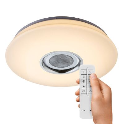 Plastikowy plafon sufitowy biały, Adali, 18W, RGBW LED, z pilot