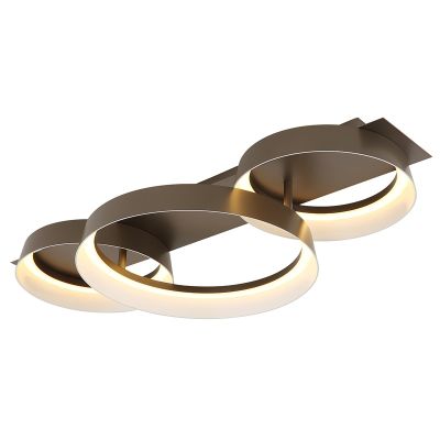 Metalowy design plafon sufitowy brązowy, Sybrich, 40W, 3000K LED