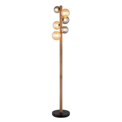 Szklana design lampa stojąca wielokolorowa, Melinda, z przełącznik